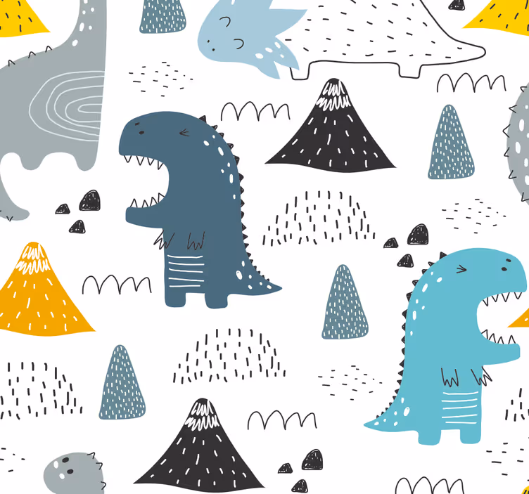 Store enrouleur dinosaures motif scandinave - TenStickers