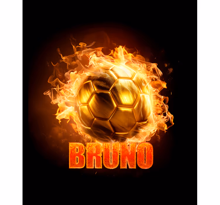 Store enrouleur football boule de feu dorée - TenStickers