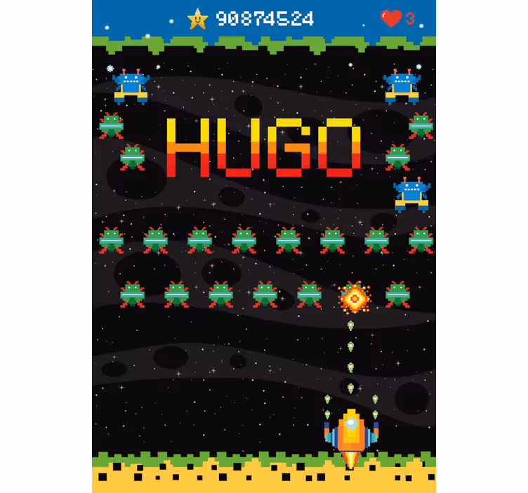 Store enrouleur chambre geek motif arcade multicolore - TenStickers