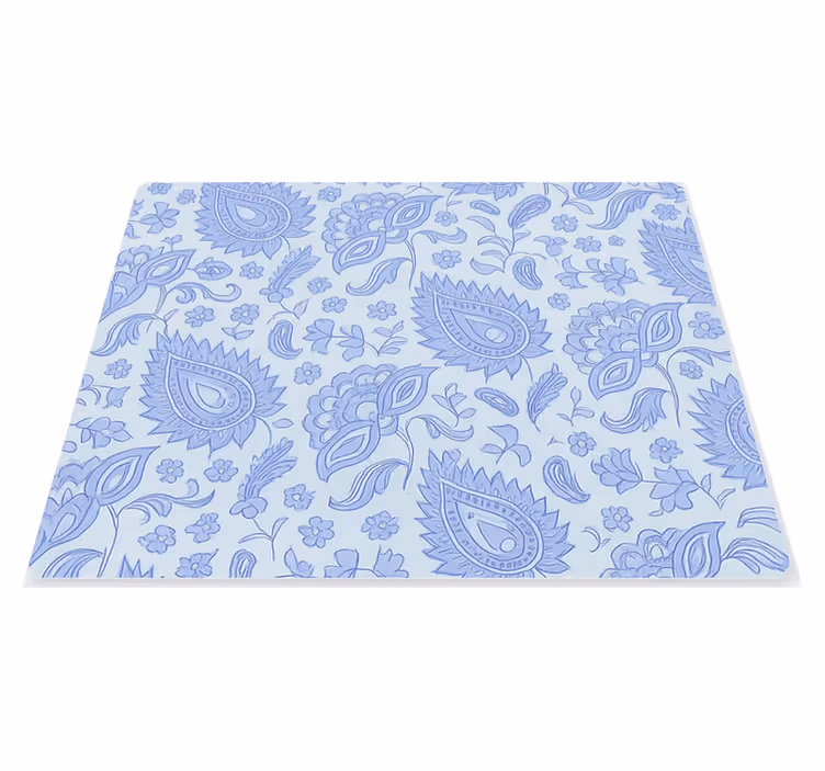 Set de table original motif floral paisley bleu - TenStickers