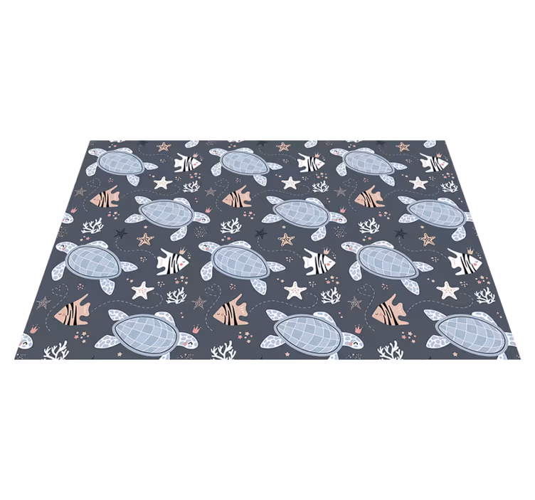 Tortues et poissons sous sets de table de tortues de mer - TenStickers