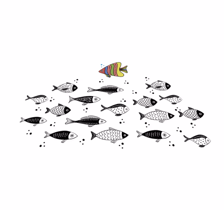 Set de table original motif de poissons colorés - TenStickers