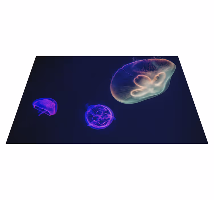 Set de table avec prénom thème méduses colorées - TenStickers