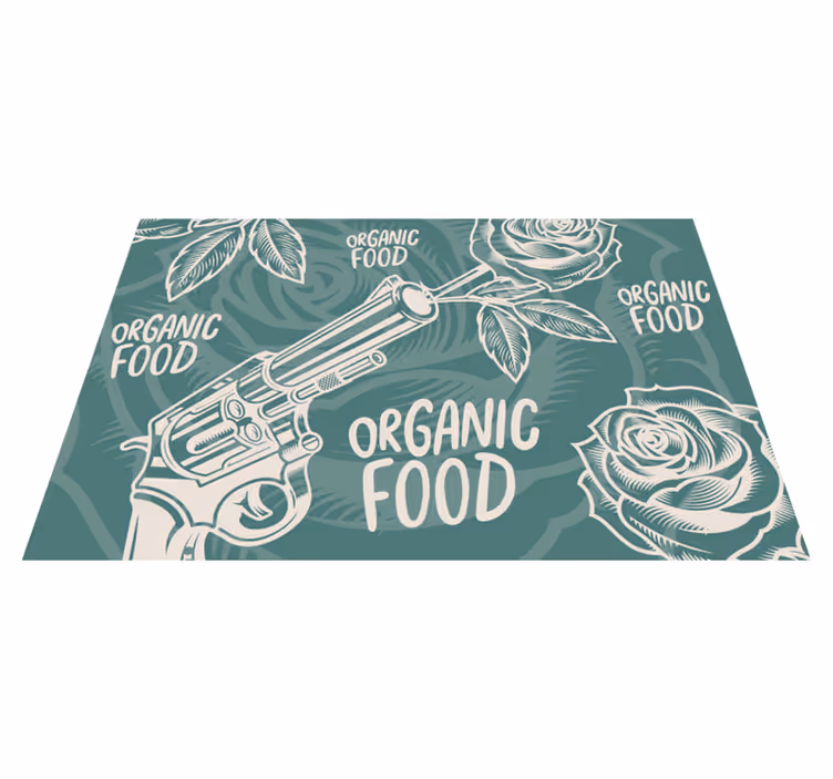 Set de table original nourriture bio revolver - TenStickers
