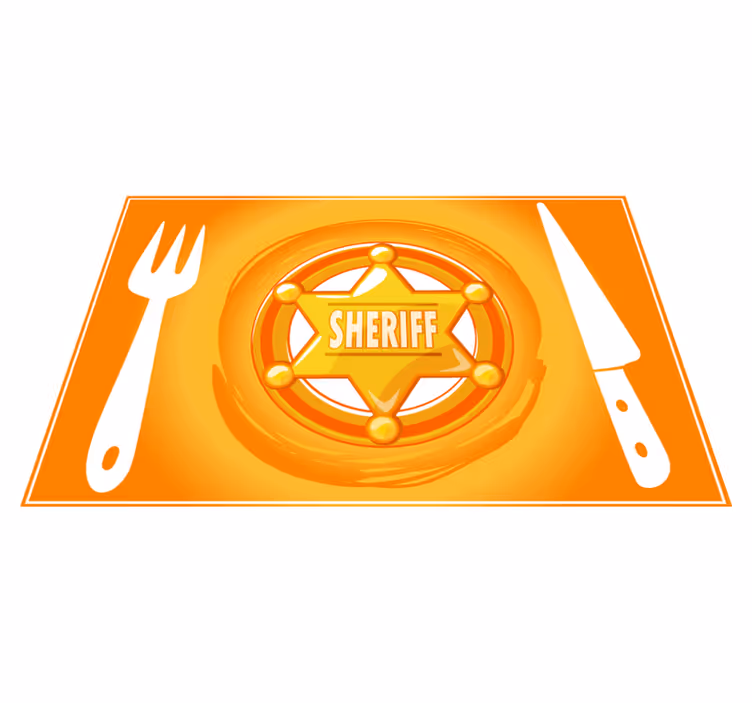Set de table original thème Étoile de shérif - TenStickers