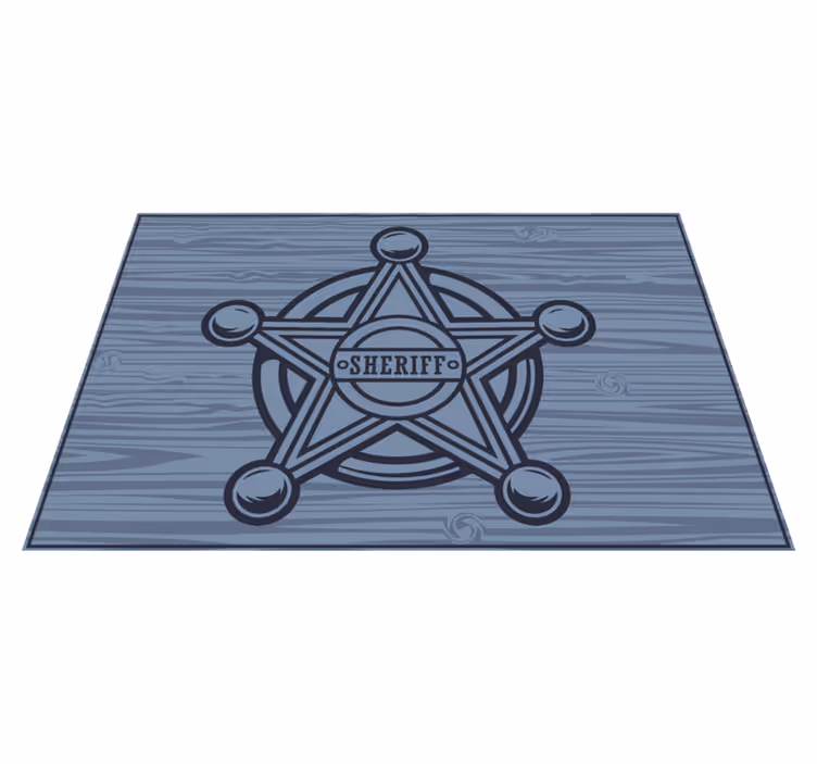 Set de table avec prénom Étoile de shérif - TenStickers