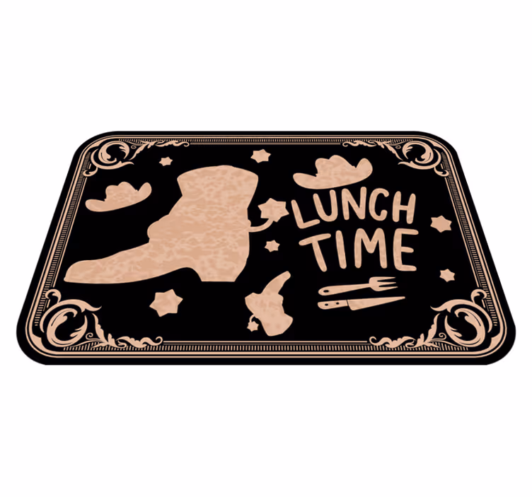 Set de table design citation heure du déjeuner western - TenStickers