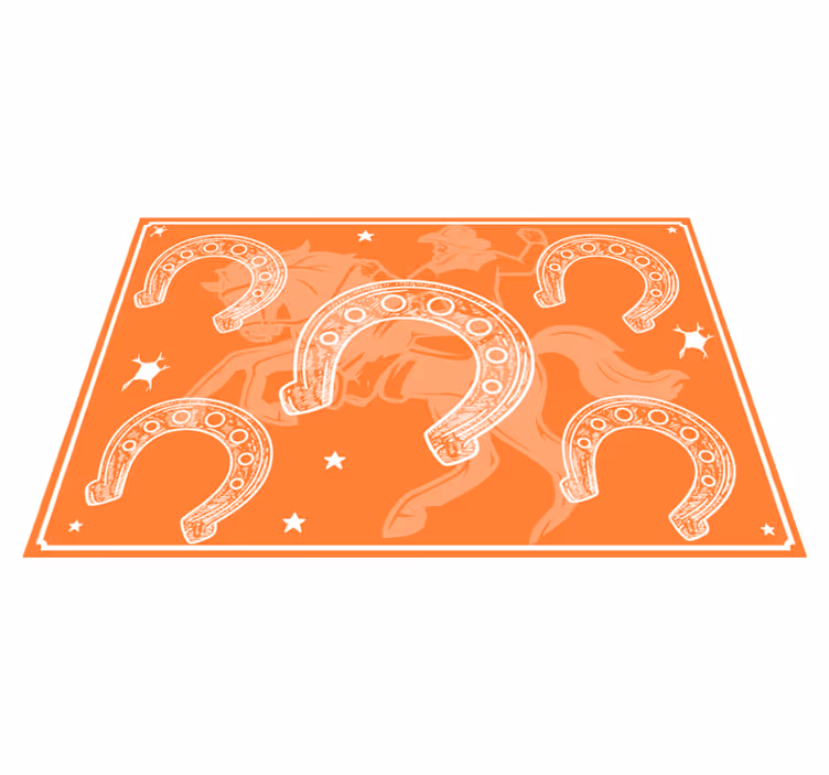 Set de table original motif fer à cheval orange - TenStickers