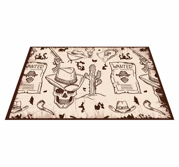 Set de table original thèmes crâne et cowboy - TenStickers