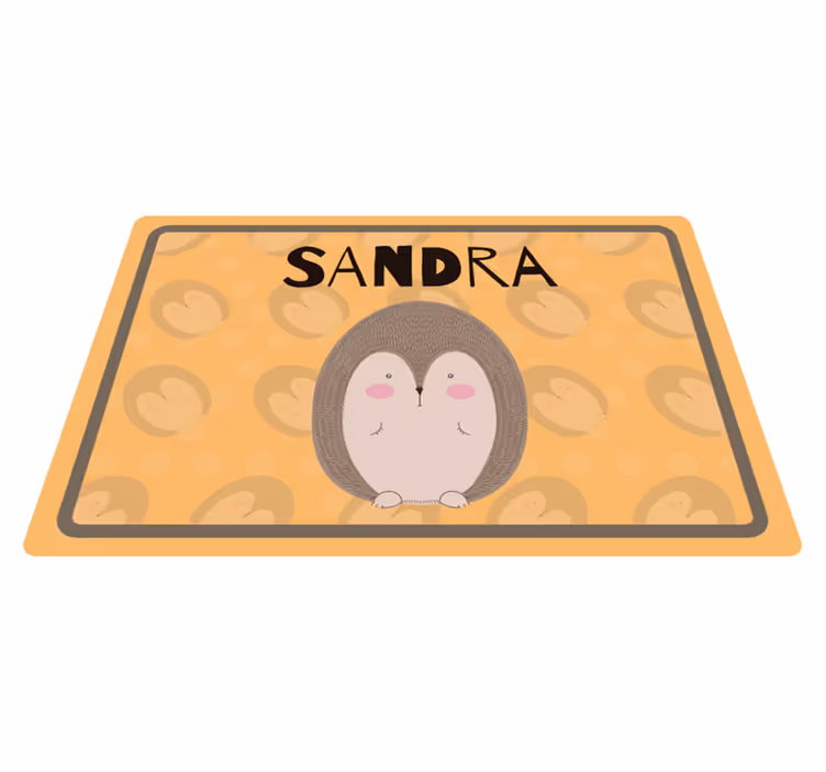 Set de table enfant illustration de hérisson adorable - TenStickers