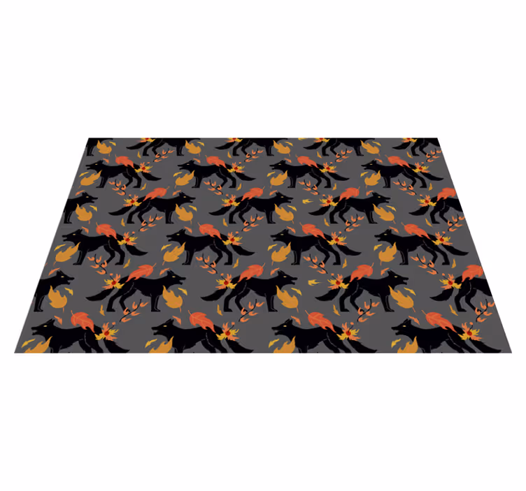 Set de table halloween renards en flammes - TenStickers