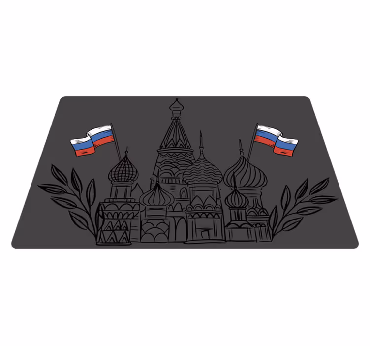 Set de table original silhouettes architecturales russes - TenStickers