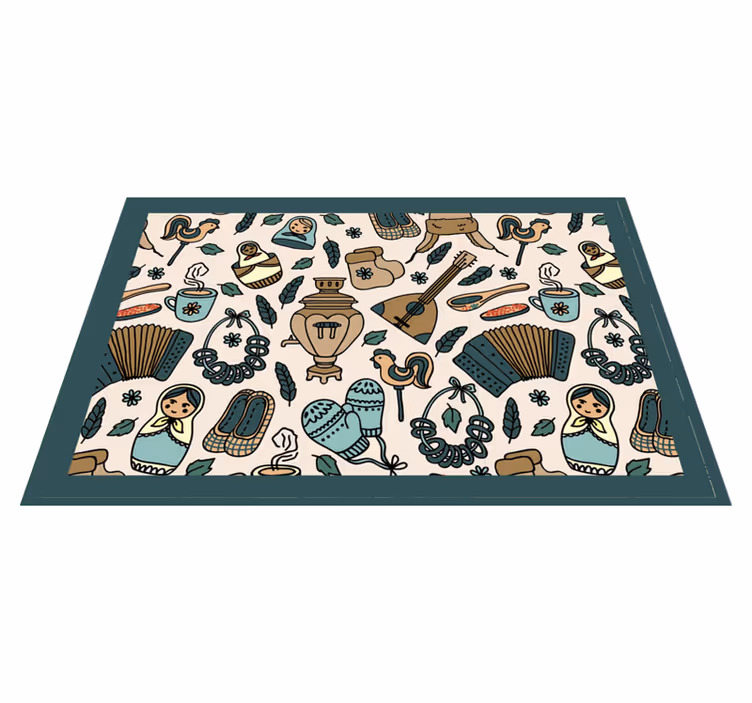 Set de table original motifs d'icônes culturelles - TenStickers