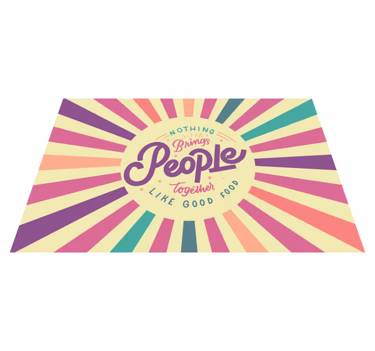 Set de table design citation rien n'unit mieux les gens - TenStickers