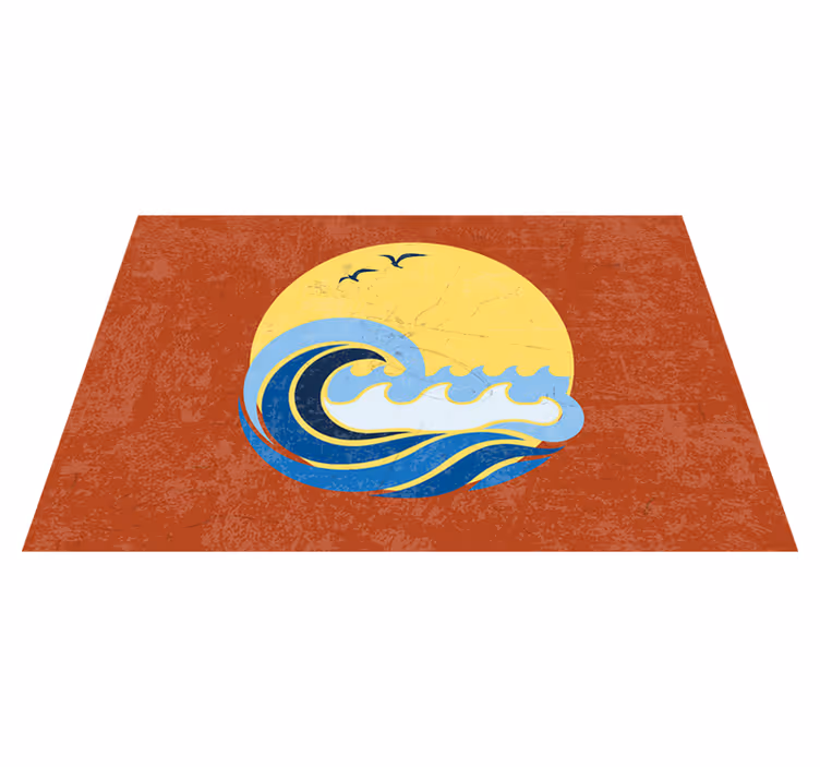 Set de table original scène de vague au coucher de soleil - TenStickers
