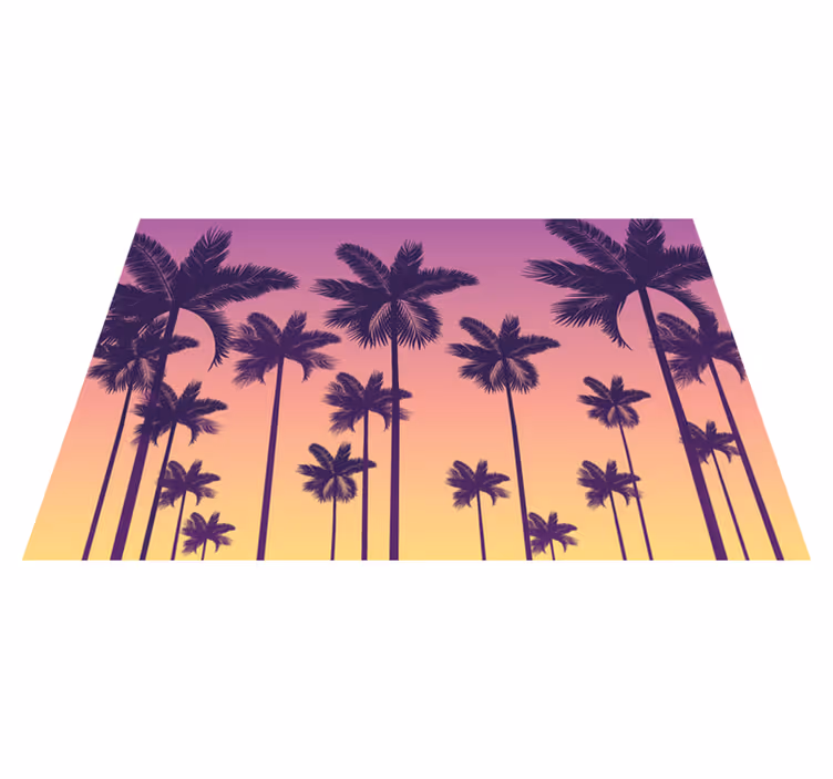 Set de table original palmier au coucher de soleil - TenStickers
