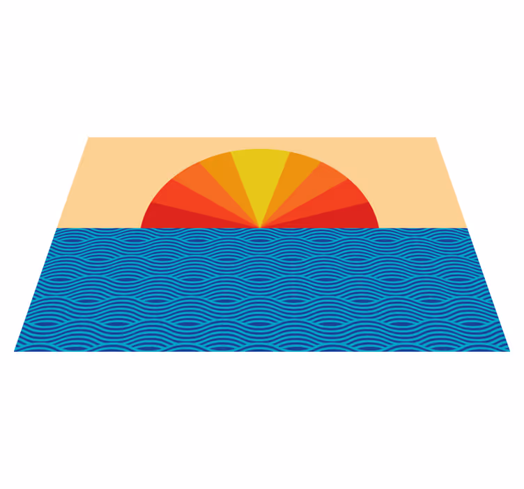 Set de table vagues de l'océan au lever du soleil - TenStickers