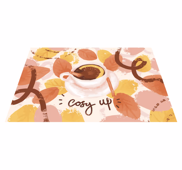 Set de table original tasse à café douillette - TenStickers