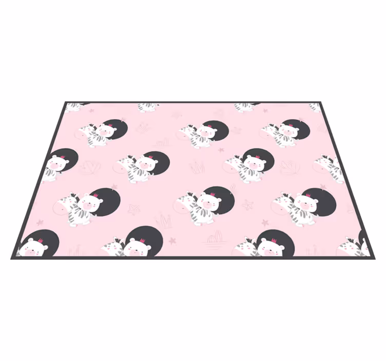 Set de table enfant illustrations de zèbres mignons - TenStickers