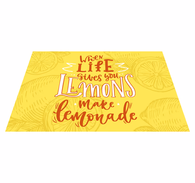 Set de table design citation citations de citrons - TenStickers