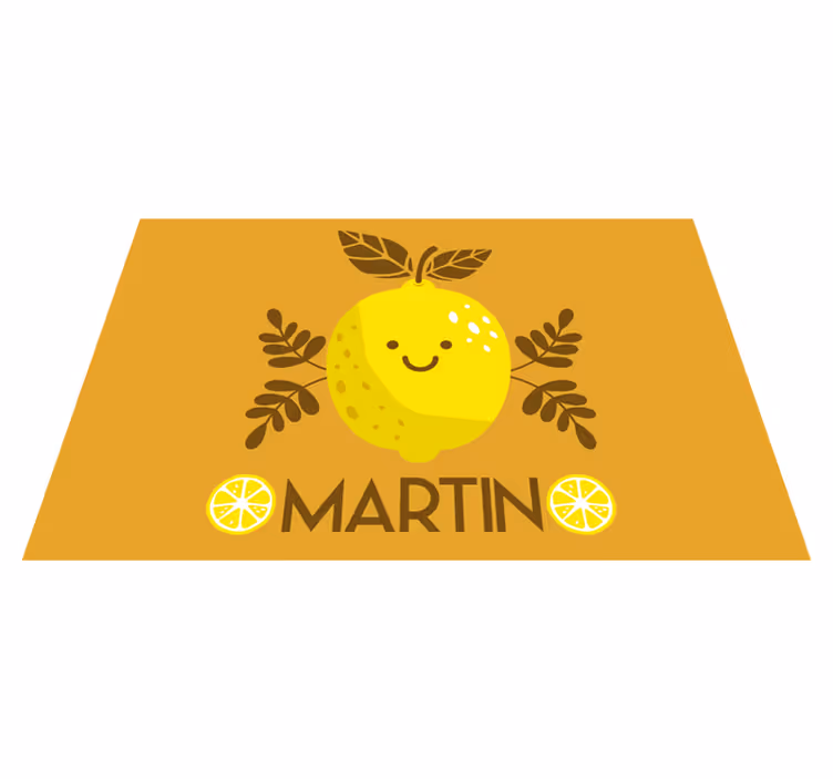 Set de table enfant illustration citron heureux - TenStickers