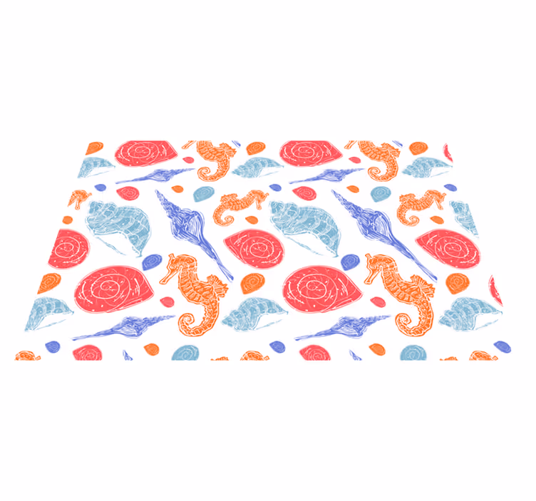Set de table original coquillages et hippocampes - TenStickers
