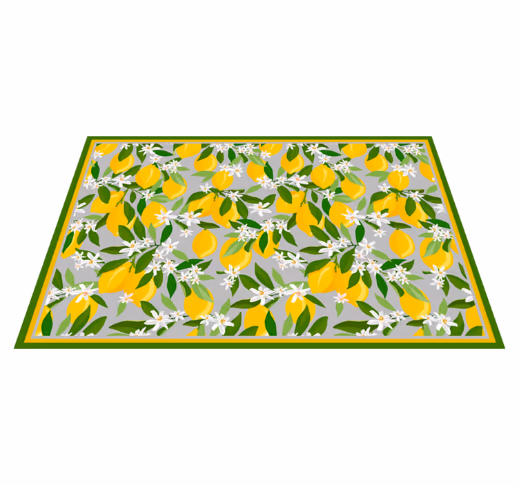 Set de table original motifs floraux citronniers - TenStickers