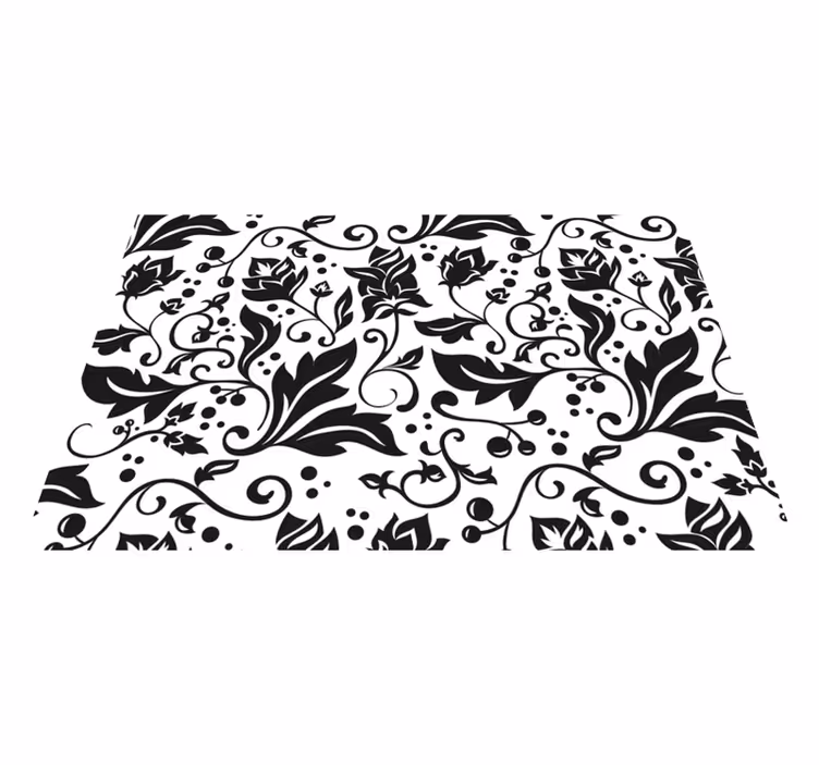 Set de table motif floral noir - TenStickers