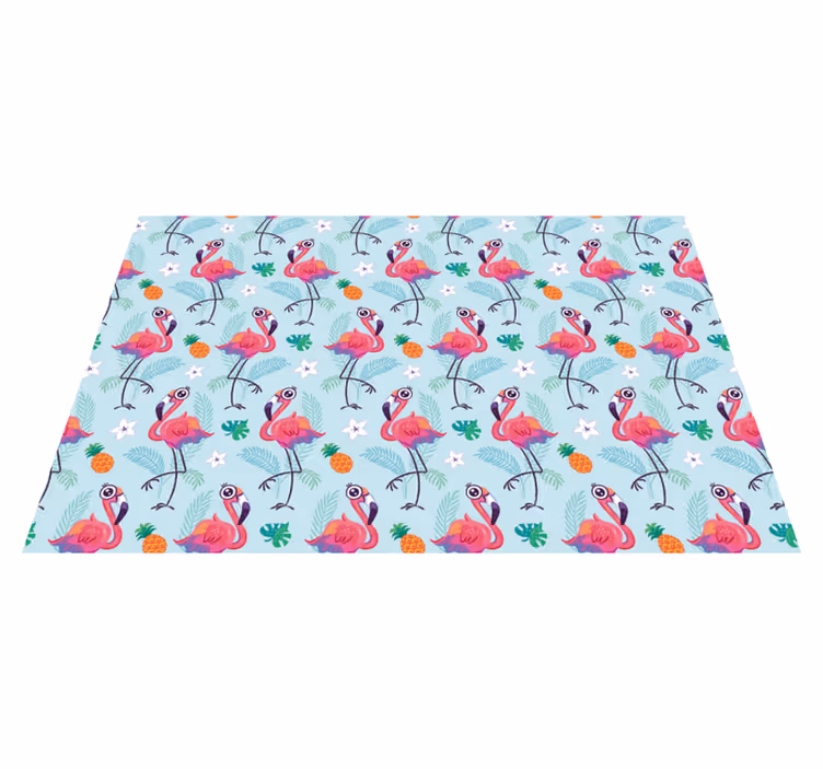 Set de table original motif tropical flamant - TenStickers