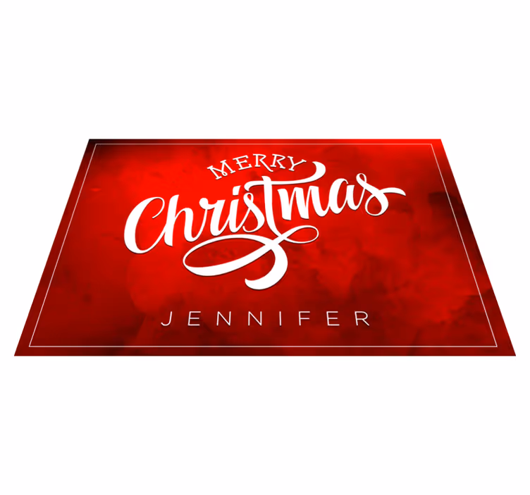 Set de table rouge Texte joyeux noël - TenStickers