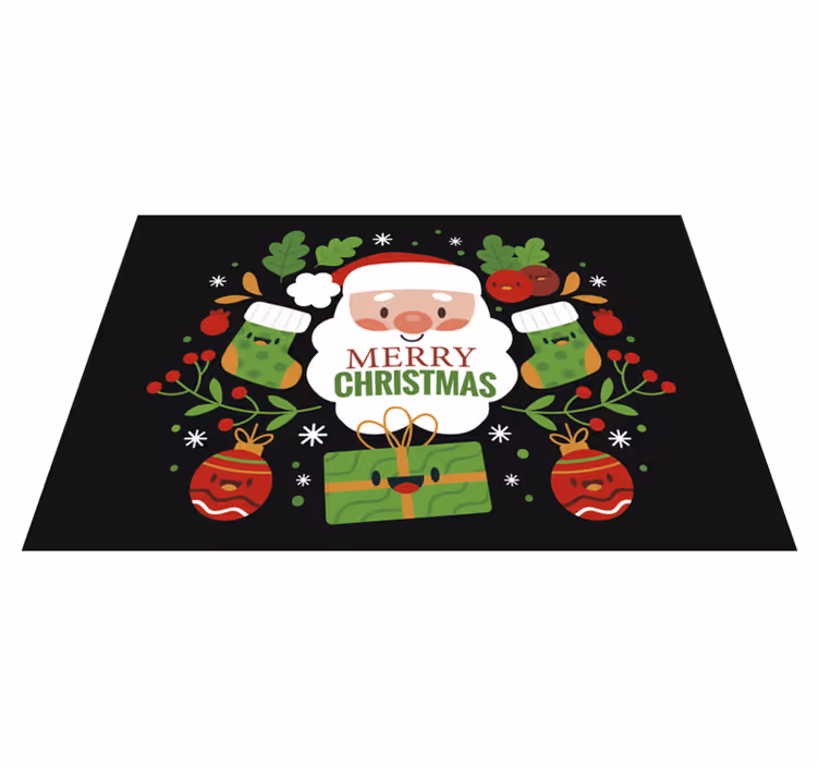 Set de table noël illustration joyeuse du père noël - TenStickers