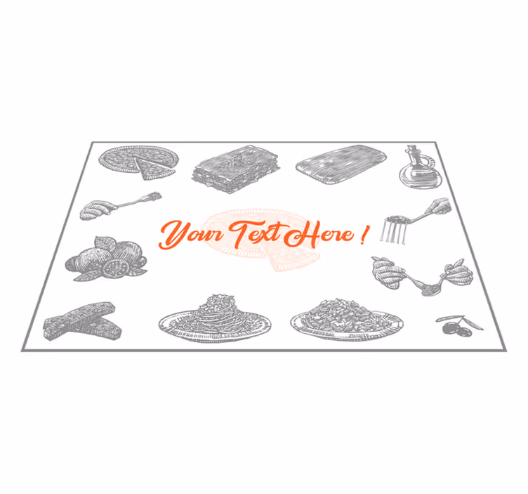 Set de table original style illustration culinaire - TenStickers
