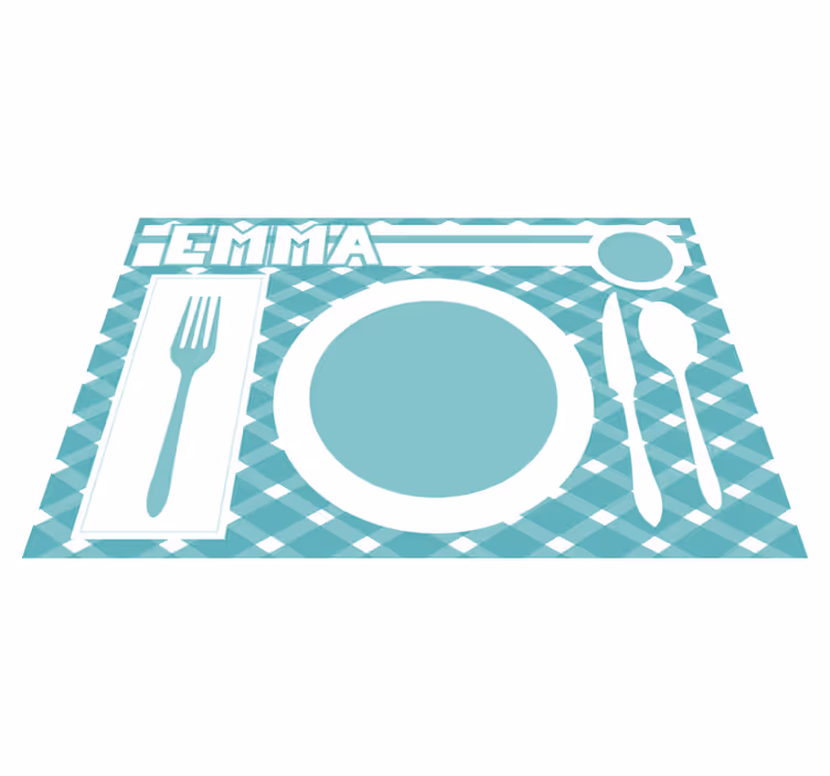 Set de table avec prénom tapis de table personnalisé - TenStickers