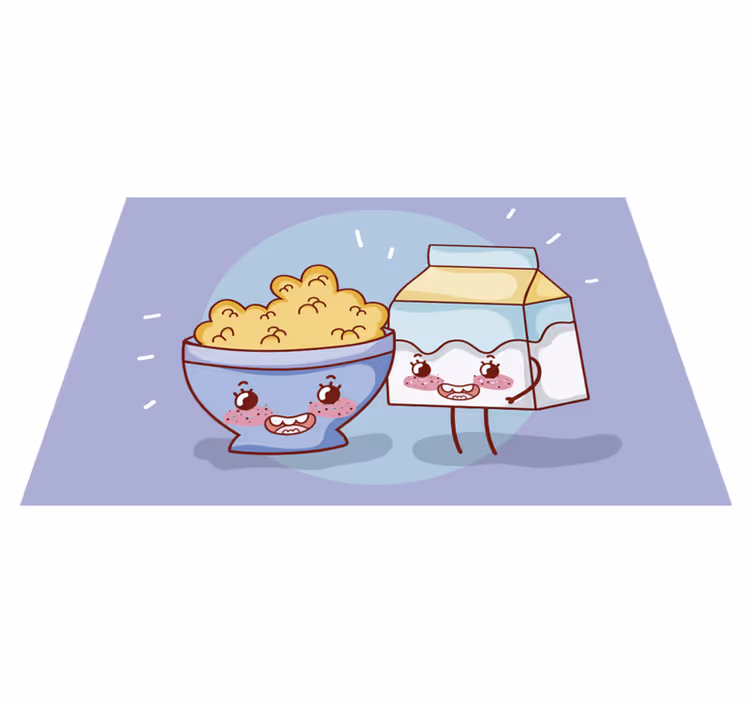 Set de table enfant compagnons de goûter heureux - TenStickers
