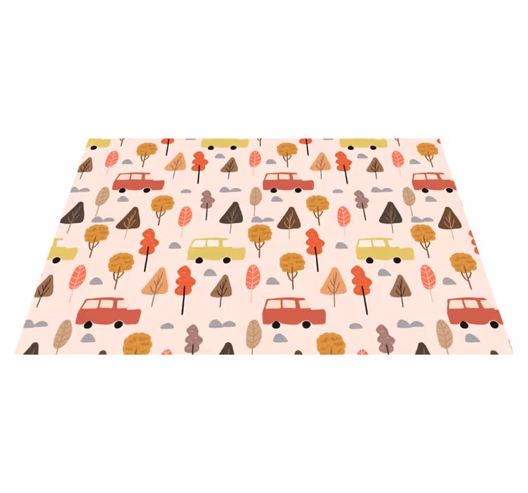 Set de table enfant arbres de voiture colorés - TenStickers