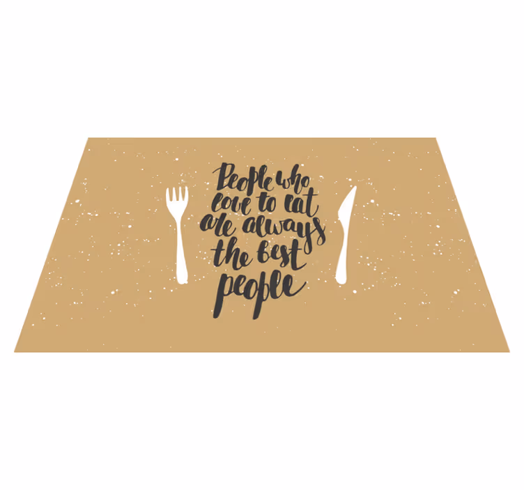 Set de table design citation fourchettes - TenStickers