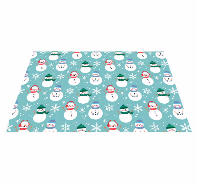 Set de table noël motif bonhomme de neige joyeux - TenStickers