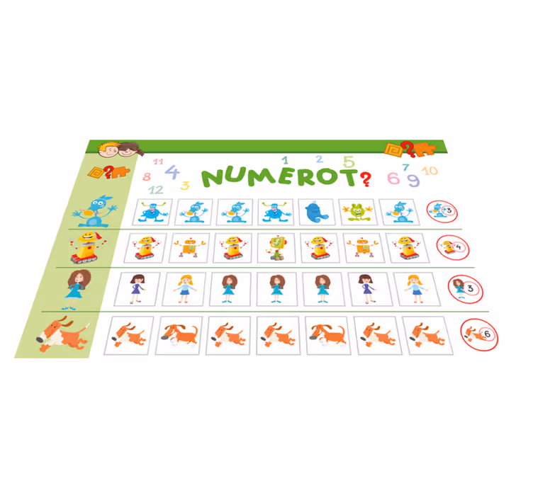 Set de table enfant tableau éducatif coloré - TenStickers