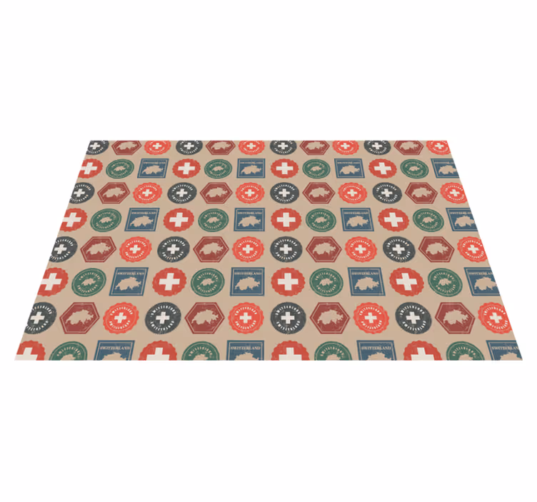 Set de table original avec écussons de drapeau suisse - TenStickers