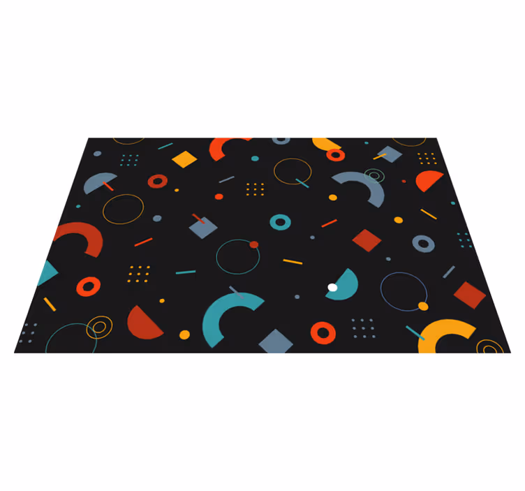 Set de table moderne motif géométrique coloré - TenStickers