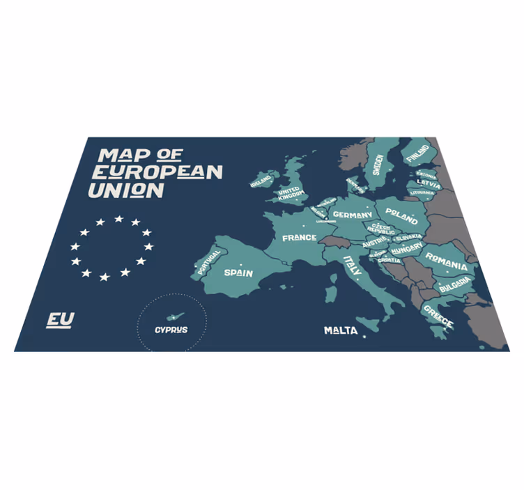 Set de table design citation carte de l'union européenne - TenStickers