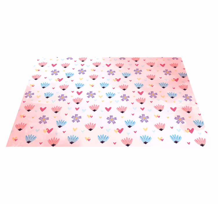Set de table enfant motifs cœurs fleuris - TenStickers