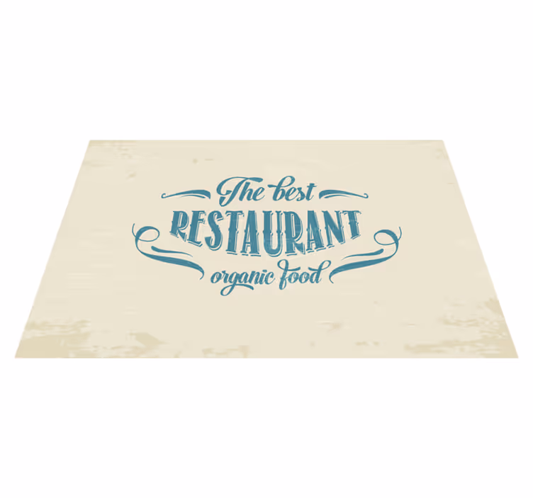 Set de table design citation restaurant bio - TenStickers