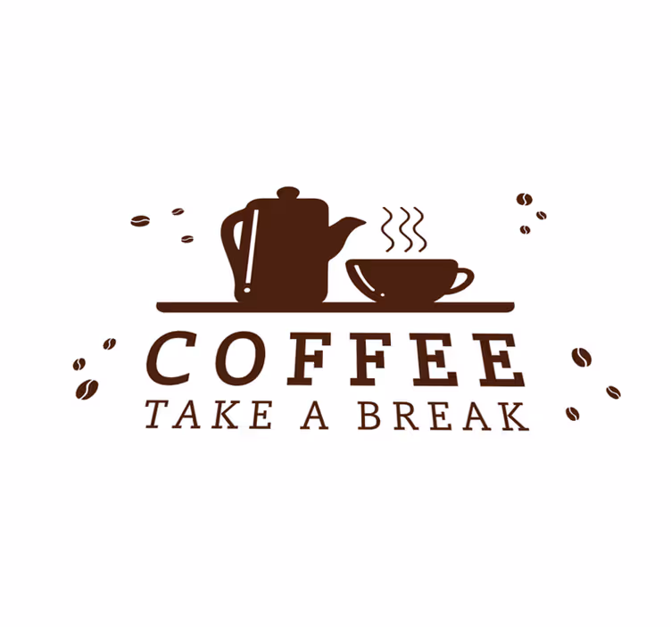 Set de table design citation pause café citation - TenStickers