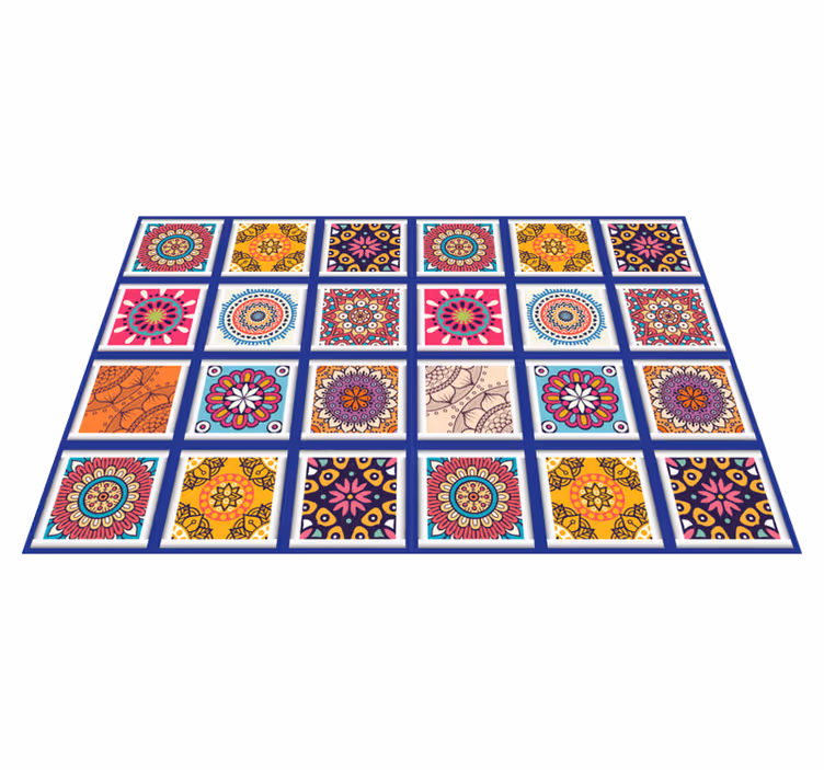 Set de table original motifs floraux géométriques - TenStickers