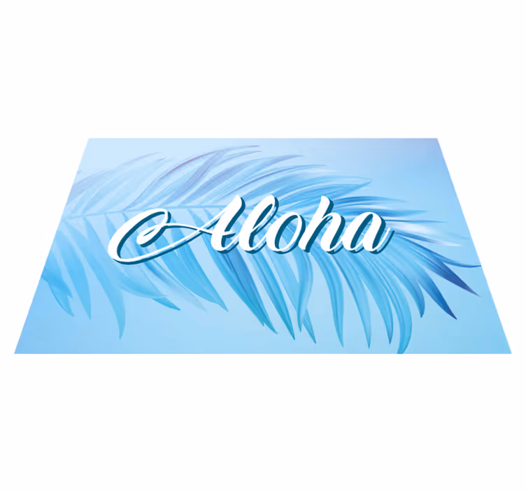 Set de table design citation feuilles de palmier aloha - TenStickers
