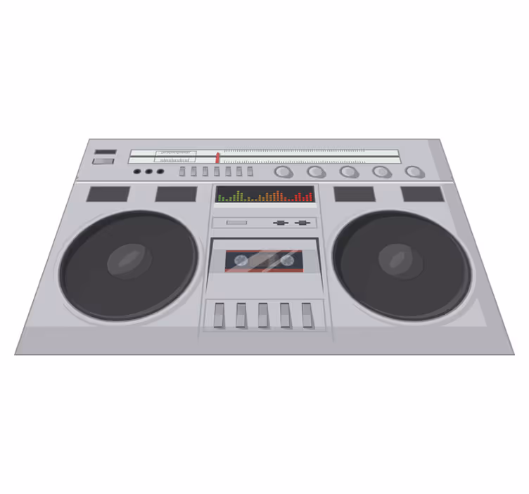 Set de table original style rétro boombox - TenStickers