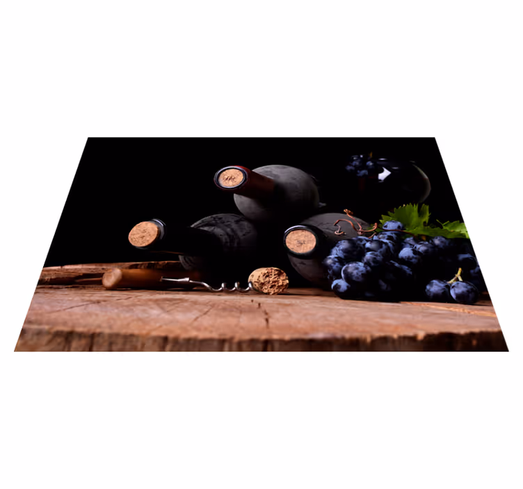 Set de table original raisins et bouteilles de vin - TenStickers