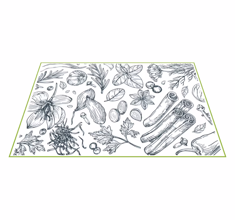 Set de table motif herbacé - TenStickers