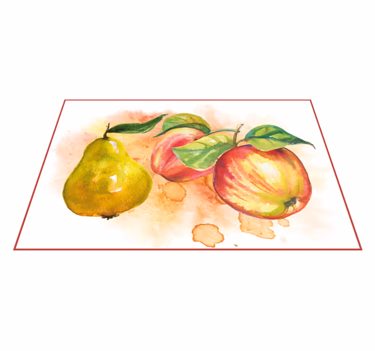 Set de table original art mural fruits aquarelle - TenStickers